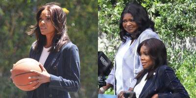 Gabrielle Union Shoots Some Hoops While Filming 'Truth Be Told' Season 3 With Octavia Spencer - www.justjared.com - Los Angeles