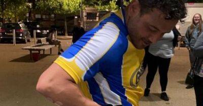 Lucy Mecklenburgh - Ryan Thomas - Alex Scott - Ryan Thomas suffers second wardrobe malfunction after cycling race on The Games - ok.co.uk