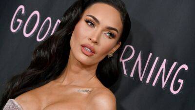 Megan Fox Went Old Hollywood Bombshell in a Pink Strapless Gown with a High Slit - glamour.com