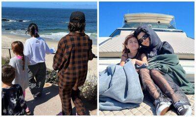 Kourtney Kardashian - Kris Jenner - Scott Disick - Robert Kardashian-Senior - Kourtney Kardashian shares adorable vacation pics with her family - us.hola.com - California - city Laguna Beach, state California