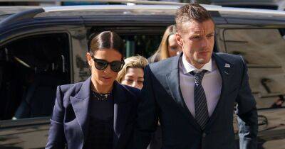 Coleen Rooney - Rebekah Vardy - Jamie Vardy - Wagatha Christie - Rebekah Vardy and husband Jamie hold hands in united front on day six of Wagatha trial - ok.co.uk
