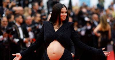 Adriana Lima - Andre Lemmers - Pregnant Adriana Lima showcases bump with sleek cut-out dress at Cannes film festival - msn.com - France - Brazil - city Lima