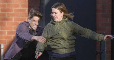 Kevin Webster - Abi Franklin - Faye Windass - ITV Coronation Street's Abi Franklin in fight with Imran Habeeb's spy Ben in new filming snaps - manchestereveningnews.co.uk - county Franklin