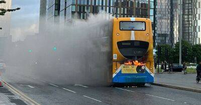 Firefighters race to city centre after bus bursts into flames - manchestereveningnews.co.uk - Manchester