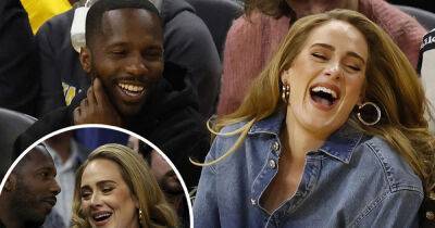 Sylvester Stallone - Rich Paul - Adele Paul - Smitten Adele and Rich Paul can't conceal their smiles at an NBA game - msn.com - California - Centre - county Dallas - county Maverick - county Chase - state Golden