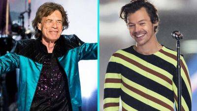 Harry Styles - Mick Jagger - Mick Jagger Shoots Down Comparisons to Harry Styles as a 'Superficial Resemblance' - etonline.com