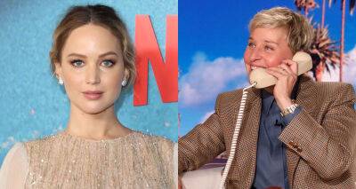 Jennifer Lawrence Says She's Used to Pretend Ellen DeGeneres Was Interviewing Her While Sitting on the Toilet - Watch! - www.justjared.com