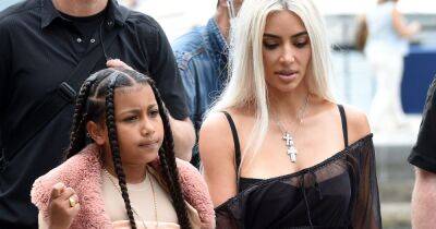 Kim Kardashian - Kourtney Kardashian - Travis Barker - Kim Kardashian West - Kim Kardashian slammed as North, 8, wears satin corset in Italy amid Kourtney’s wedding - ok.co.uk - Italy
