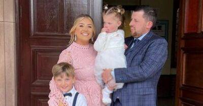 Gogglebox's Izzi Warner shares rare photo with partner Grant at daughter's christening - ok.co.uk - county Grant
