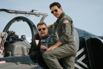 James Corden - Tom Cruise Leaves James Corden Terrified As He Takes Him For A Ride In ‘Top Gun’ Fighter Jet - etcanada.com