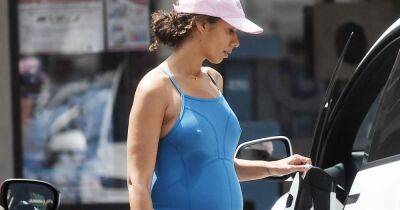 Leona Lewis - Dennis Jauch - Leona Lewis shows off baby bump in skin-tight gym onesie as she enjoys pregnancy workout - ok.co.uk - Los Angeles