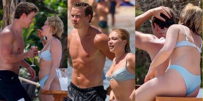 Florence Pugh & Will Poulter Spend Time Together at the Beach, Play Around in Ocean in New Photos! - www.justjared.com - Spain - county Will - county Ocean - city Florence