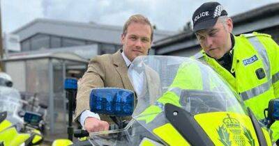 Sam Heughan - Jamie Fraser - Sam Heughan says 'childhood dream came true' as he jumps on police motorbike in Edinburgh - dailyrecord.co.uk - Britain - Scotland