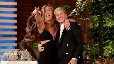 Jennifer Aniston Jokes About Brad Pitt Divorce on Final 'Ellen' Show - www.etonline.com