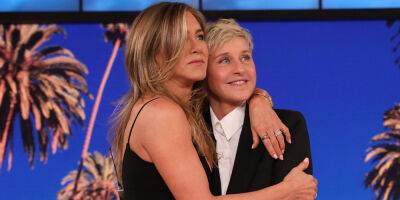 Jennifer Aniston Jokes About Brad Pitt Divorce in Final 'Ellen Show' Appearance - www.justjared.com