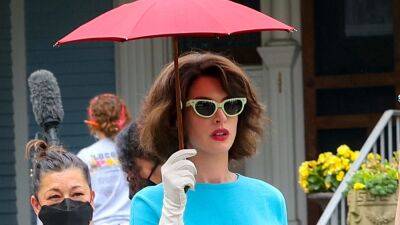 Anne Hathaway Looks Just Like Jackie Kennedy on the Set of Her New Film - www.glamour.com - Belgium