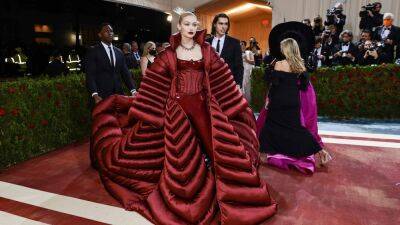 Gigi Hadid Wore a Bold Red Leather Catsuit and Corset to the Met Gala - www.glamour.com