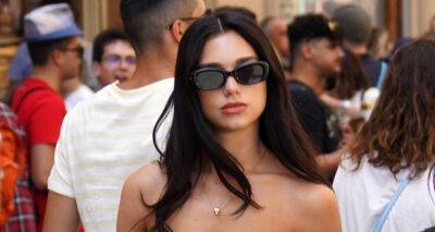 Calvin Harris - Dua Lipa Wears Cutout Pants & Corset Top While Sightseeing in Florence - justjared.com - Italy - county Florence