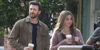 Chris Evans Can't Stop Laughing With Ana de Armas on 'Ghosted' Set in Washington, DC - www.justjared.com - Washington - Washington - city Savannah