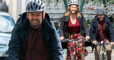 Michael Sheen and Sharon Horgan spotted on the set of their new drama - www.msn.com - Britain - Ireland