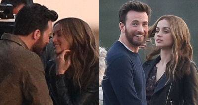 Chris Evans - Hollywood Reporter - Ana De-Armas - Dexter Fletcher - Chris Evans & Ana de Armas Film Kissing Scene for New Movie 'Ghosted' in Washington, DC - justjared.com - Washington - Washington