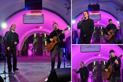 U2’s Bono, The Edge perform in Kyiv subway station in ‘show of solidarity’ with Ukraine - nypost.com - USA - Ukraine - Russia
