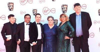 Russell T.Davies - Jenny Ryan - Paul Sinha - Mark Labbett - Richard Ayoade - Anne Hegerty - George Ezra - Vick Hope - The Chase's Anne Hegerty and Jenny Ryan looks worlds away from show in sequins at BAFTAs - ok.co.uk