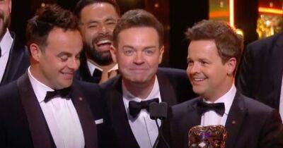 Declan Donnelly - Giovanni Pernice - Stephen Mulhern - Ellis Pernice - Stephen Mulhern told off by Ant and Dec as he hilariously interrupts winning BAFTAs speech - ok.co.uk