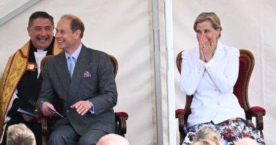 Sophie and Edward Wessex giggle at Liberation Day celebrations in sunny day out on Channel Islands tour - www.ok.co.uk - Germany - Jersey - county Prince Edward