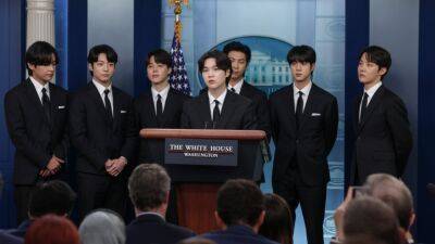 Joe Biden - BTS Visits the White House to Discuss Asian Representation and Anti-Asian Hate Crimes - etonline.com - Britain - USA - South Korea - North Korea