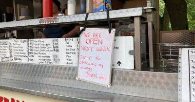 'We're open due to TUI cancelling my holiday...' burger van's comical sign after owner's summer getaway RUINED - manchestereveningnews.co.uk - Virginia - Turkey
