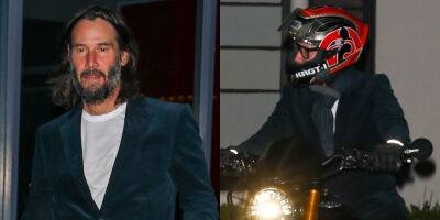 Keanu Reeves Rides Home on His Motorcycle After Grabbing Dinner with Friends - www.justjared.com - Las Vegas - Beverly Hills - Chad
