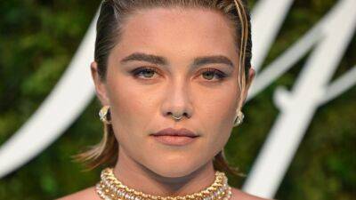 Florence Pugh Wore a See-Through Lace Bra Top and Skirt Set With Sheer Opera Gloves - www.glamour.com