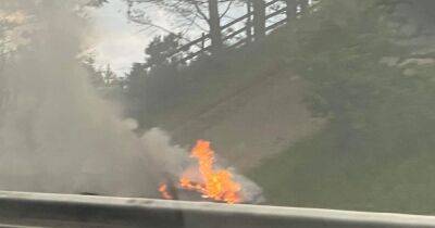 Car engulfed in flames on A92 in Fife as passengers make lucky escape - www.dailyrecord.co.uk - Scotland