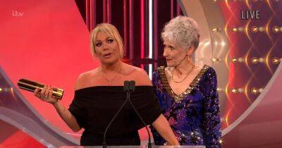 Phil Mitchell - queen Vic - Sharon Watts - Anita Dobson - Eastenders - EastEnders' Letitia Dean in tears as she shares dad died last week during Soap Awards speech - ok.co.uk - Britain