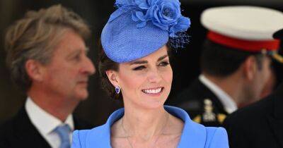 Kate Middleton is a vision in blue coat dress at Order of the Garter service - www.ok.co.uk