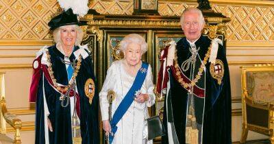 prince Charles - Camilla - prince Philip - Buckingham Palace - Charles Princecharles - Royal Family - Christopher Biggins - Queen poses with walking stick at Order of the Garter service amid ongoing mobility issues - ok.co.uk - London