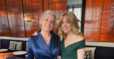 ITV Coronation Street's Bernie star Jane Hazlegrove looks worlds away from character as she poses with co-star - www.manchestereveningnews.co.uk - Britain - county Dixon