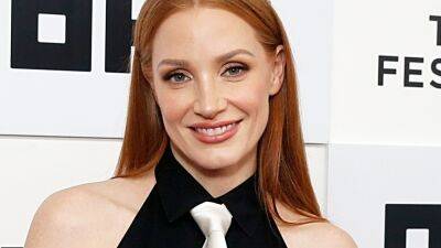 Jessica Chastain Wore a Dress and a Tie Because This Is a Fancy Occasion - www.glamour.com - New York - county Stewart