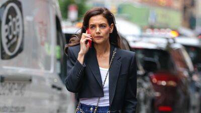 Christopher John Rogers - Chanel - Katie Holmes Wore Her Chanel Purse With Baggy Chanel Denim - glamour.com
