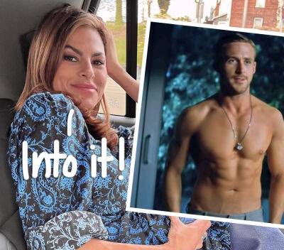 Eva Mendes - Eva Mendes Drools Over Baby Daddy Ryan Gosling As Ken In THAT Jacked Photo From Barbie! - perezhilton.com