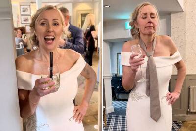 Tiktok - Wedding party reveals ‘first vs. last’ drinks in hilariously sloppy video - nypost.com
