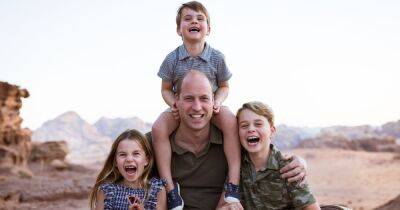 princess Diana - Kate Middleton - prince Louis - princess Charlotte - prince William - prince George - Prince William laughs with kids George, Charlotte and Louis in previously unseen snap for Father's Day - ok.co.uk - Jordan
