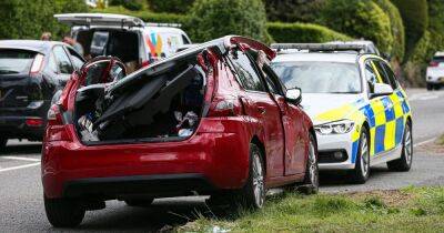 Woman cut from car and taken to hospital after horror crash - www.manchestereveningnews.co.uk - Manchester - county Oldham