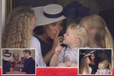 prince Harry - Meghan Markle - Kate Middleton - Elizabeth II - Oprah Winfrey - Prince Harry - Royal Family - Mia Tindall - Queen Elizabeth Ii - Meghan Markle and Prince Harry shush young royals at Queen’s Jubilee - nypost.com - Britain - county Charles - county Prince Edward - county Phillips