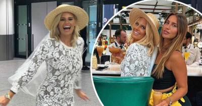 Danielle Armstrong - Danielle Armstrong wows in a lace jumpsuit as she jets off on Hen Do - msn.com - Dubai