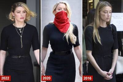 Johnny Depp - Amber Heard - Amber Heard’s ‘funeral dress’ roasted on social media after ‘important’ post - nypost.com - Britain - USA - Virginia