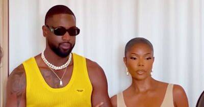 Jason Bolden - Pat Macgrath - Gabrielle Union and Dwyane Wade Nail Couple Style in Mesh Tops and Matching Glam at Prada Show - usmagazine.com - Italy - city Milan, Italy