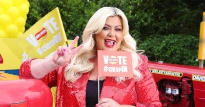 Gemma Collins dons red sequinned suit for tractor ride alongside Fred Sirieix and Gary Lineker - www.ok.co.uk - county Kent