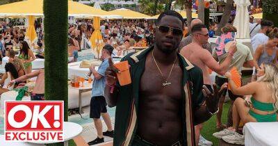 Marcel Somerville pulled from pool by security after fans swarm him during Ibiza stag do - www.ok.co.uk
